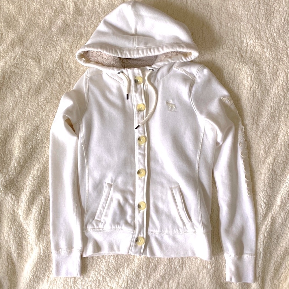 Vintage Y2k 90s NWT Abercrombie & Fitch Sherpa lined Hoodie